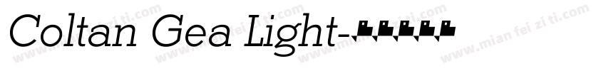 Coltan Gea Light字体转换